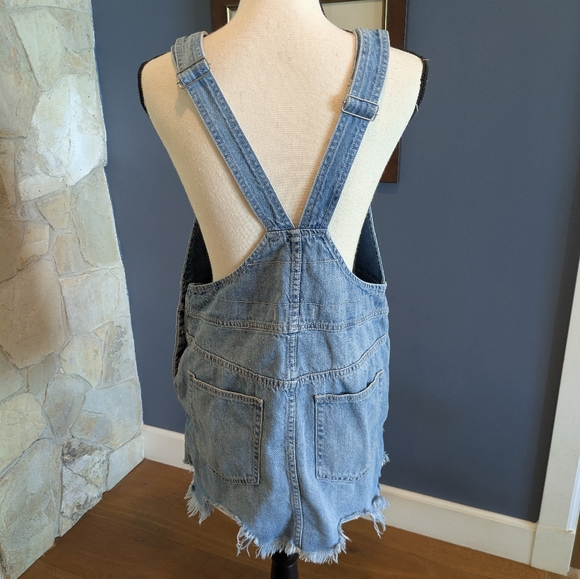 Free People Denim Overall Minidress - Picture 3 of 9
